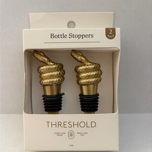 Threshold Gold and Black Bottle Stoppers